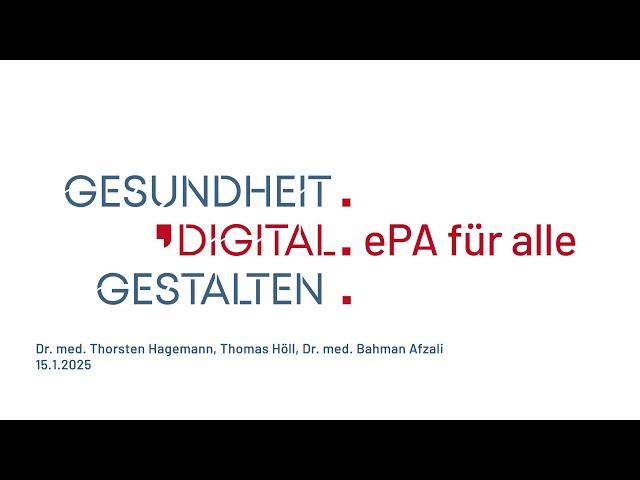 Veranstaltung: ePA für alle vom 15.1.2025