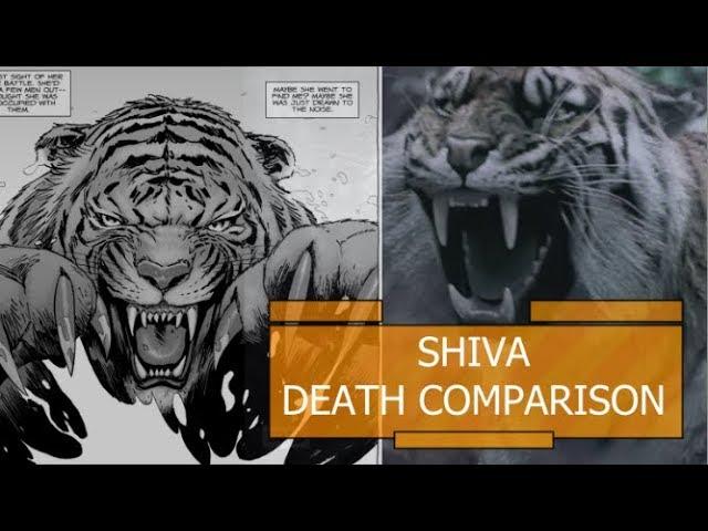 Shiva Death Comparison - The Walking Dead TV Show VS Comic (Season 8 Episode 4)