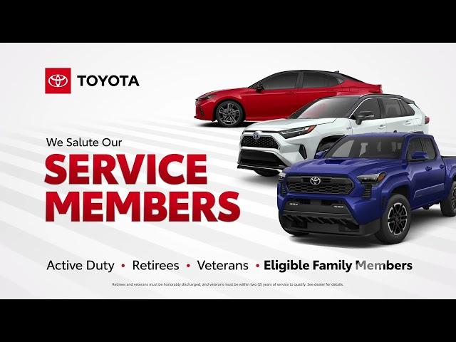 Your Local Hampton Roads Toyota Dealers Salutes Our Military Service Members - Mar 2025 Incentives