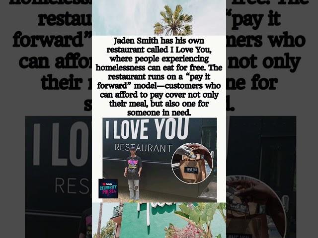 Jaden Smith’s FREE Restaurant for the Homeless – How It Works!#jadensmith#willsmith #shorts#iloveyou