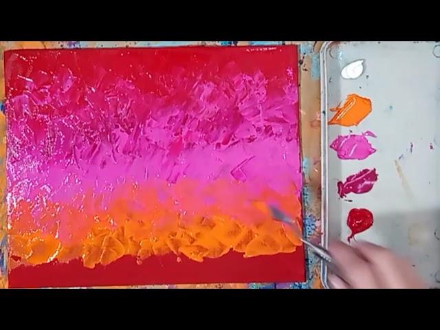 Acrylic Painting: Vivid Abstract Palette Knife Painting @StudioSilverCreek