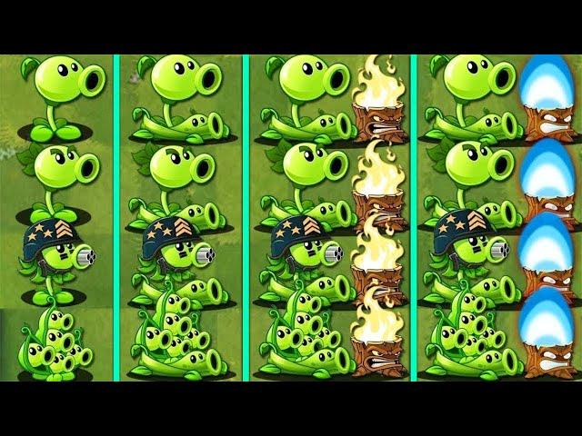 PvZ2 - All PEASHOOTER & Support Plants Battle - Who Will Win ?