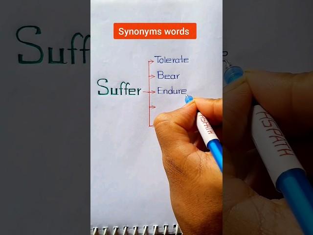 Synonyms words || Same Meaning Words || Suffer #shortsfeed #shortvideo