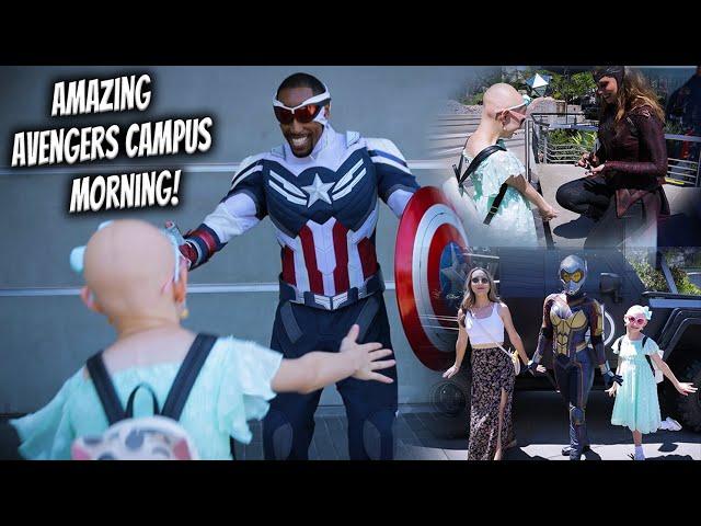 AMAZING character interactions in Avengers Campus! | Scarlet Witch, Sam Wilson & the Wasp!