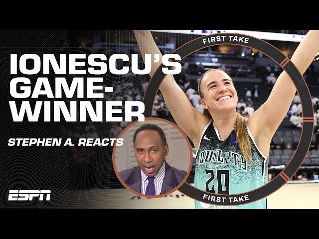 'Mamba mentality' - Stephen A. says Sabrina Ionescu's game-winner mirrored Kobe Bryant | First Take