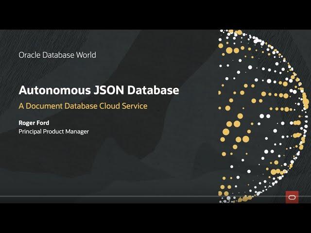 Autonomous JSON Database: A Document Database Cloud Service