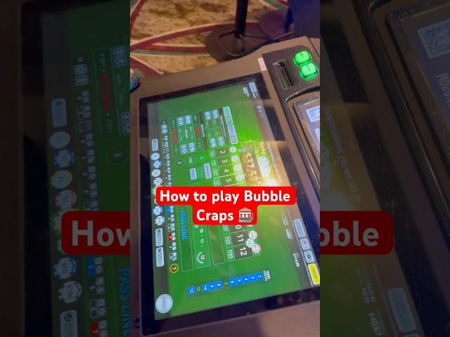 How to play Bubble Craps  #casino #slotscasinogames #casinogames #casinonight #slot #thecasino