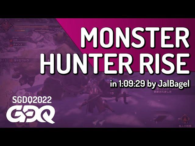 Monster Hunter Rise by JalBagel in 1:09:29 - Summer Games Done Quick 2022