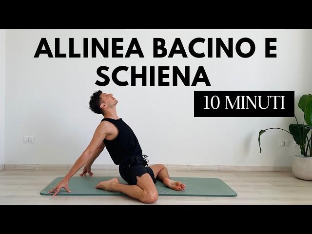 10 MINUTI - Yoga per Sollievo della Schiena e del Bacino