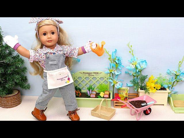 Doll Gardening Adventures! Play Toys explore farm life