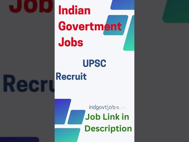 UPSC recruitment 2022 – apply online for latest notifications  updates #indgovtjobs  #governmentjobs