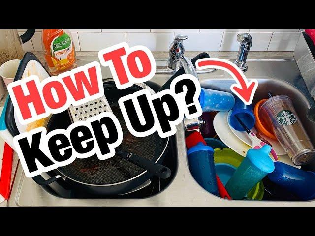 How to Keep Up with Dishes - 7 Tips on How to Stay on Top of Dishes - How to Wash Dishes Faster