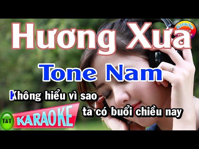 Karaoke Hương Xưa | Tone Nam | Thái Tài