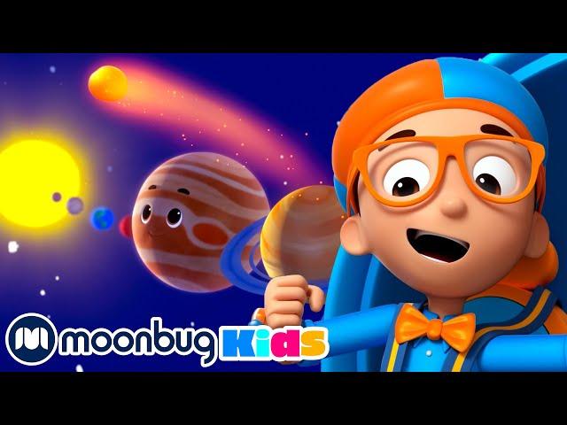 Blippi Explora os Planetas! | Maravilhas do Blippi | Desenhos Animados em Português | Moonbug Kids