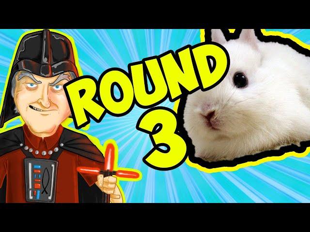Tom Rabbittt vs Darth Dawkins Round 3. Darth can't answer questions again.