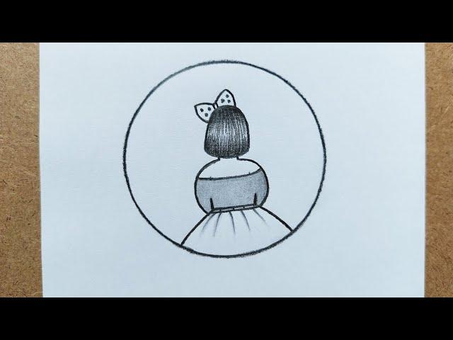 Very easy Girl drawing for beginners [ easy drawing ] 