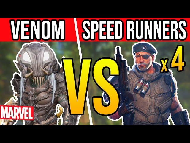 VENOM PREDATOR vs 4 SPEED RUNNERS "He Slammed his CONTROLLER from RAGE!"