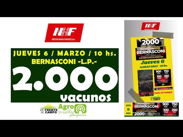 en VIVO - 10 hs. - REMATE de NÉSTOR HUGO FUENTES S.A. -  JUE. 6 / MARZO / 2025  -  BERNASCONI -L.P.-