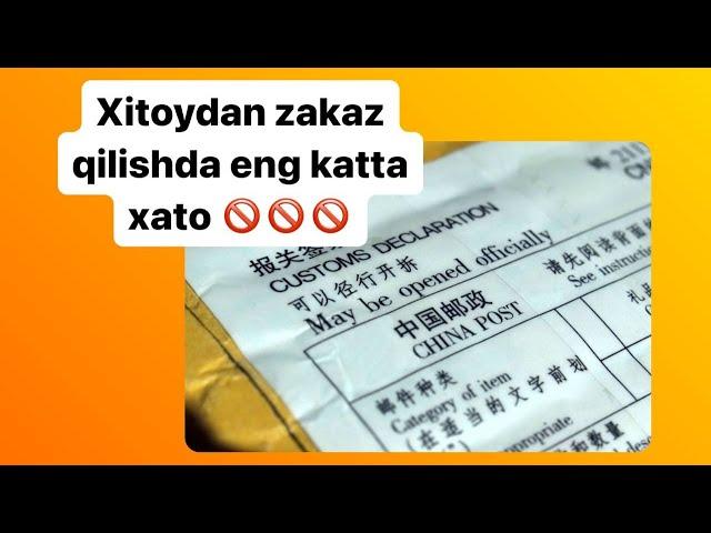 Xitoydan zakaz qilishda eng katta xato