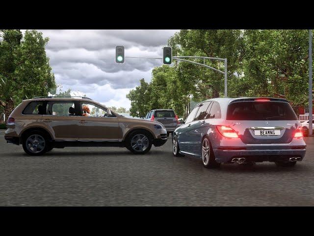 BeamNG Drive - Realistic Crossroad Crashes #5