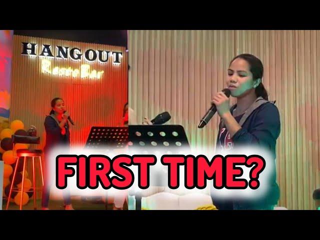 "Maybe This Time"  Filipina Sing in the Public for the First Time