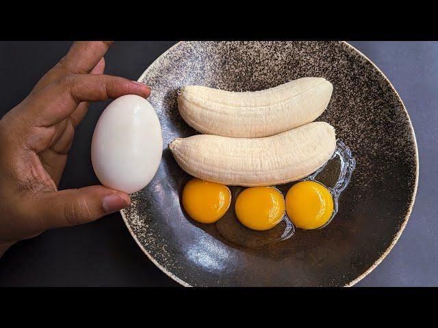 Just Add Eggs With Bananas Its So Delicious! Simple Breakfast Recipe. Healthy Cheap & Tasty Snacks.