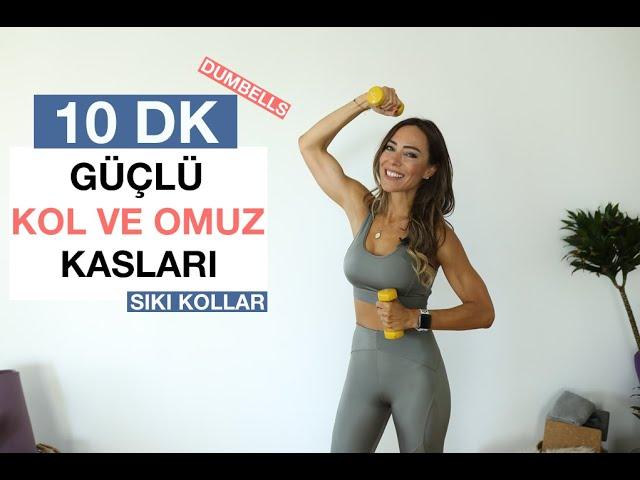 Yeni Başlayanlar için KOL İNCELTEN ve OMUZ  ÇALIŞTIRAN Hareketler | Dumbells 1-2 kg