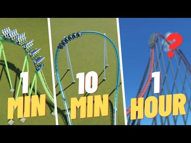 1 MINUTE Hyper Coaster VS 1 HOUR Hyper Coaster | Planet Coaster Challenge