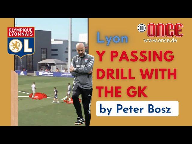 Lyon - Y passing drill with the goalkeeper by Peter Bosz
