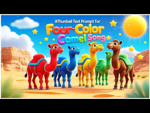 Four-Color Camel Song for Kids | Fun & Cute COLOR IDENTIFICATION Camel nursery rhyme | sing along