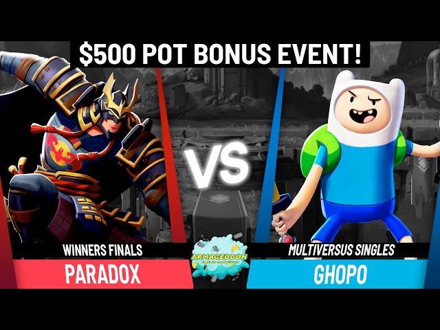 ARMAGEDDON 1 Winners Finals Paradox (Batman) vs ghopo (Finn) - $500 POT BONUS EVENT