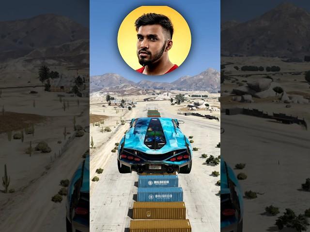 Youtubers Super Cars Jumping Test #technogamerz #elvishyadav #carryminati #gta5 #souravjoshi