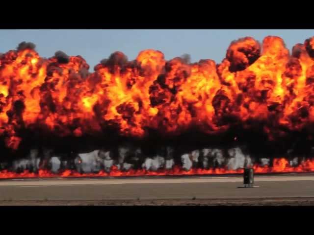 F-18 napalm run