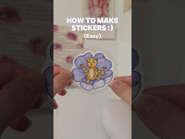 How to make your own stickers #youtubeshorts #artideas #fyp