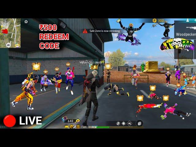  LIVE GIVEAWAY  ₹500 REDEEM CODE | NOOB Prank  |  Free Fire Live 