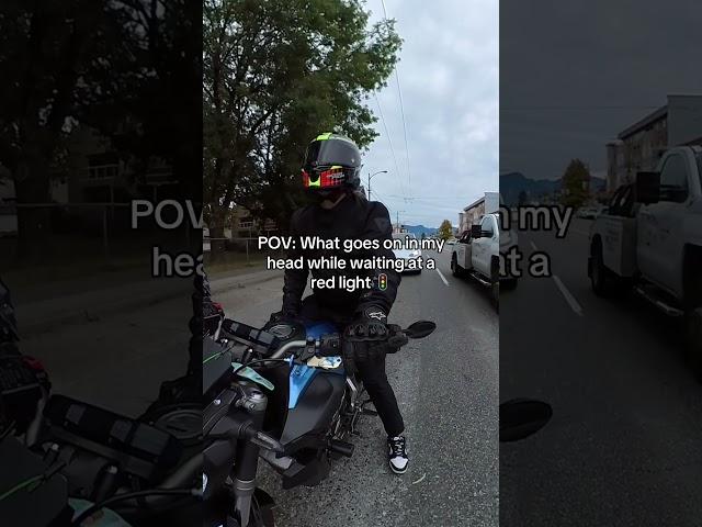 What Goes On My Head While Waiting At A Red #motovlog #bikelife #bikerboys #biker #yamaha #mt07