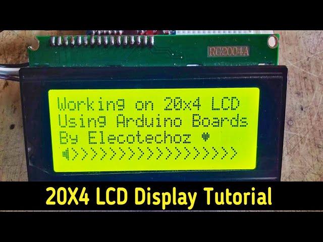 20x4 LCD Tutorial || Arduino I2C