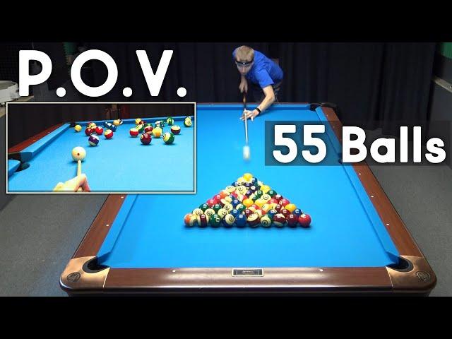 55 Balls Rack!!! Can I Sink All 55 Balls?! POV GoPro Billiard Drill