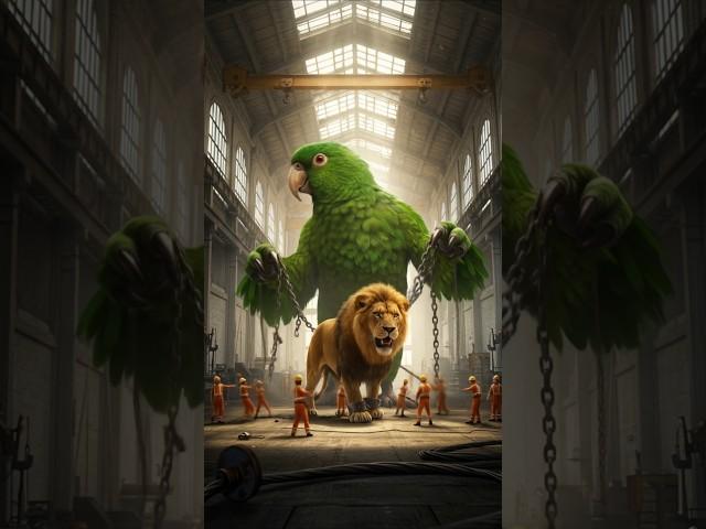 The parrot became a hero and saved the lion's life. But one thing made him cry #shorts