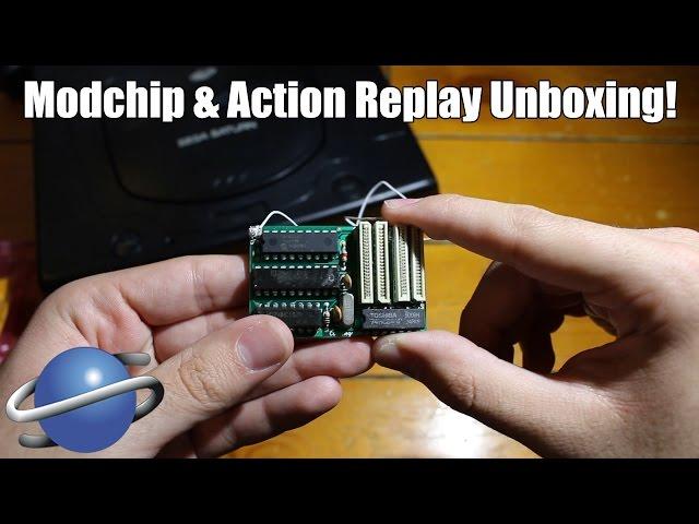 Sega Saturn Modchip & Action Replay Cartridge Unboxing!