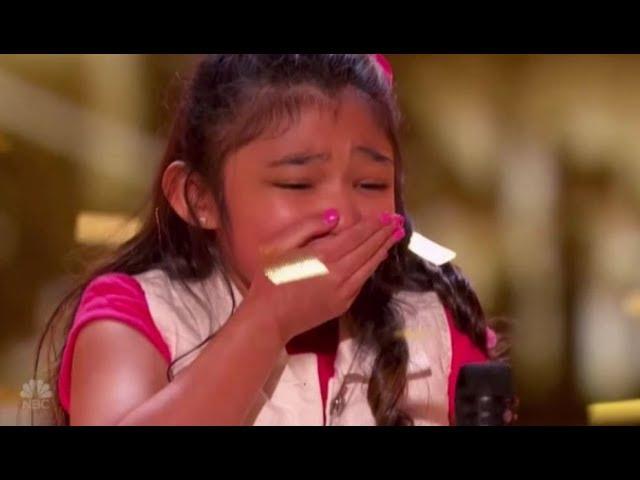 Angelica Hale: GOLDEN BUZZER after Burning Down AGT with "GIRL ON FIRE" | America's Got Talent