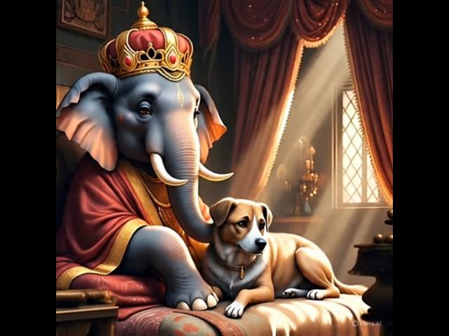 The Royal Elephant and the Stray Dog Friendship