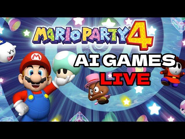 Mario Party 4 AI Games, then beating Party House UFO 50 - LIVE