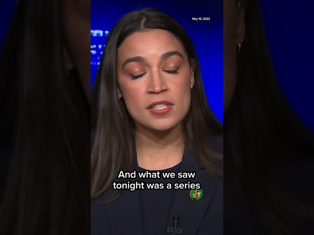 #AOC disagrees with #Trump's #CNN town hall