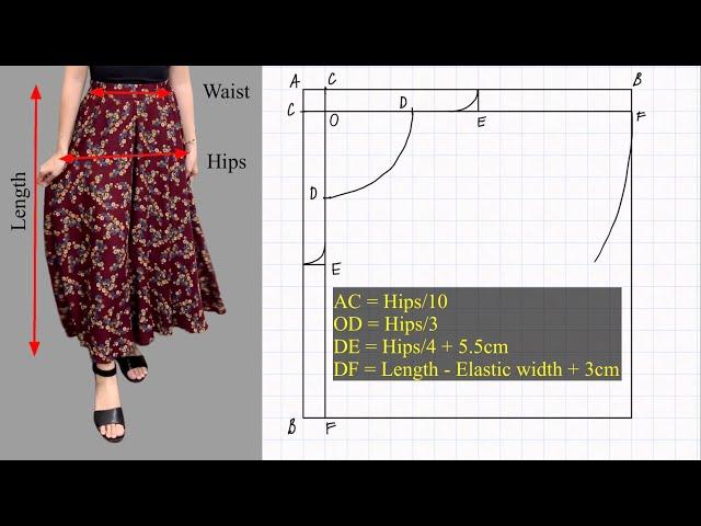 No pattern needed - How to cut Flared Wide Leg Palazzo Pants easily