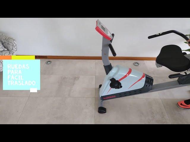 Bicicleta Fija Horizontal Randers arg-6390. Para usuarios hasta 130kg