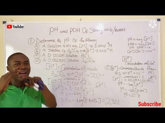 Step By Step Chemistry Tutorial Lesson on How to solve pH Calculations without a Calculator