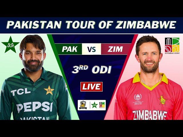 PAKISTAN vs ZIMBABWE 3rd ODI Match LIVE COMMENTARY | PAK vs ZIM ODI MATCH LIVE