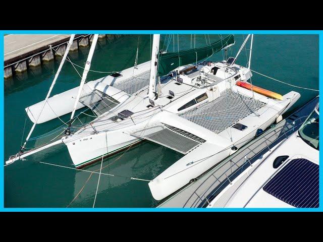 A Unique, Fast, & Relatively AFFORDABLE 44' Trimaran [Full Tour] Learning the Lines