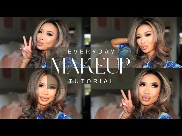 QUICK AND EASY EVERYDAY LOOK | Everyday Makeup/Blowout Hair Tutorial